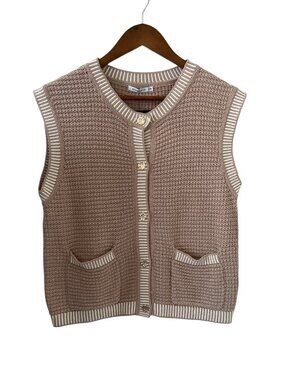 Staccato NEW Button Front Sweater In Haven Taupe Size M
